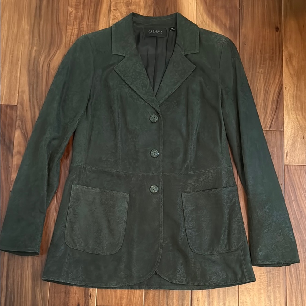 Carlisle Hunter Green Sued Blazer Timeless Design